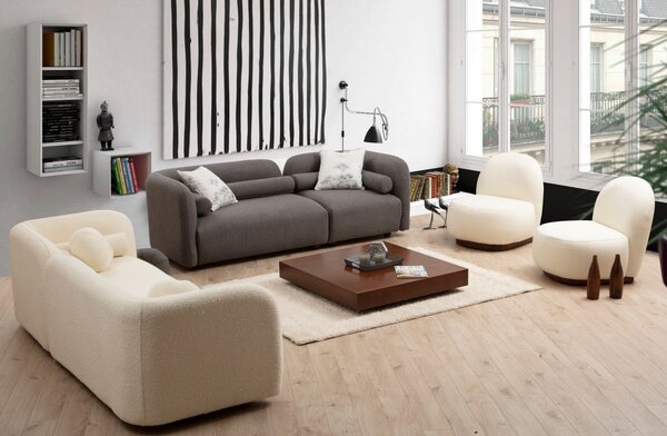 Hanah Home Dvojmiestna pohovka Victoria 190 cm krémová