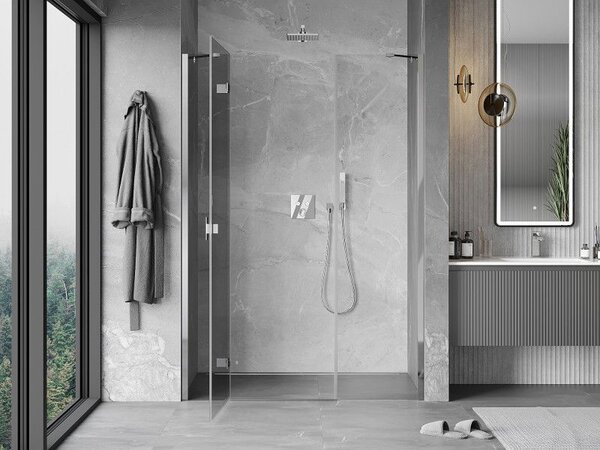 Mexen Mist-H sprchové dvere otočné ľavé 125 cm, transparentné, chróm - 8A5-125-001-01-00-L