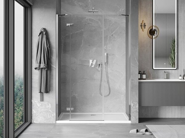 Mexen Mist-H sprchové dvere otočné ľavé 125 cm, transparentné, chróm - 8A5-125-001-01-00-L