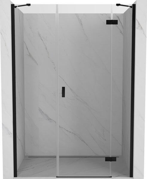 Mexen Mist-H sprchové dvere výklopné pravé 145 cm, transparentné, čierne - 8A5-145-001-70-00-P