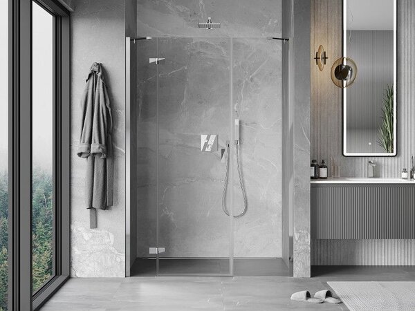 Mexen Mist-H sprchové dvere otočné ľavé 125 cm, transparentné, chróm - 8A5-125-001-01-00-L