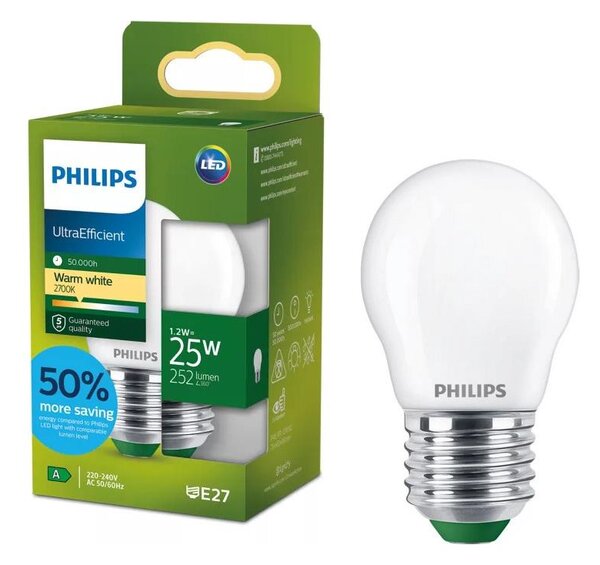 LED žiarovka Philips ULTRAEFFICIENT P45 E27/1,2W/230V 2700K
