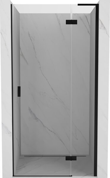 Mexen Mist-H L, 1-krídlové sprchové dvere pravé 70 cm, číre sklo, čierny profil, 8A5L-070-000-70-00-P
