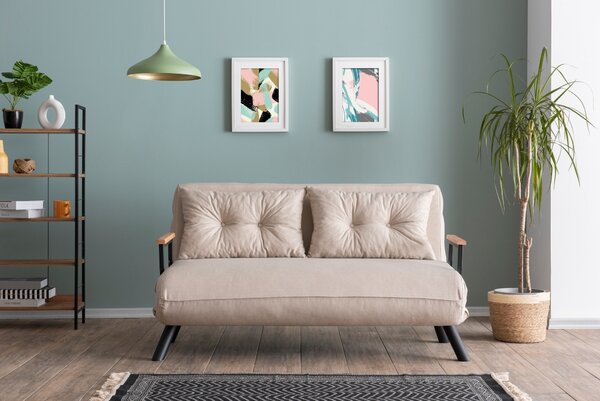 Hanah Home Dvojmiestna rozkladacia pohovka Sando krémová II