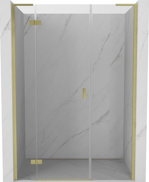 Mexen Mist-H L sprchové dvere otváracie ľavé 150 cm, priehľadné, zlaté brúsené - 8A5L-150-001-55-00-L