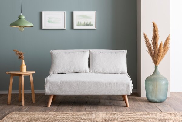 Hanah Home Dvojmiestna rozkladacia pohovka Seater Folde biela