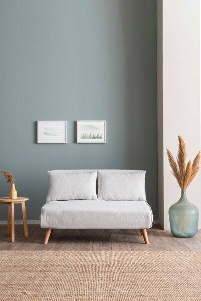 Hanah Home Dvojmiestna rozkladacia pohovka Seater Folde biela