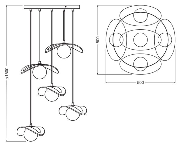 Osram - Luster na lanku DECOR PEARL 5xG9/5W/230V béžová