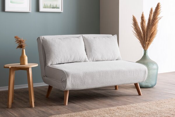 Hanah Home Dvojmiestna rozkladacia pohovka Seater Folde biela