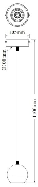 Osram - Luster na lankách SPOT SPHERAL 1xGU10/6W/230V biela