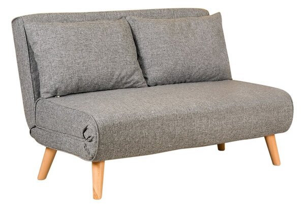 Hanah Home Dvojmiestna rozkladacia pohovka Seater Folde svetlo šedá