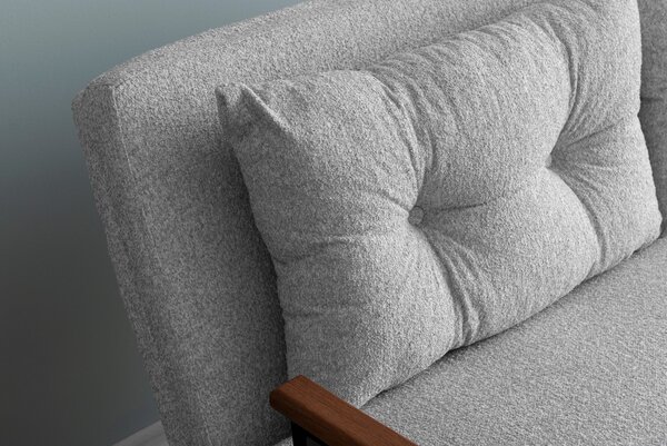 Hanah Home Dvojmiestna rozkladacia pohovka Seater Sando sivá II