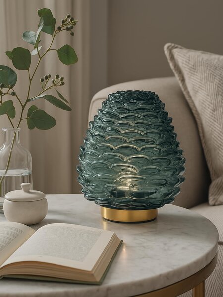 Sinsay - Stolová lampa v tvare šišky - bledozelená