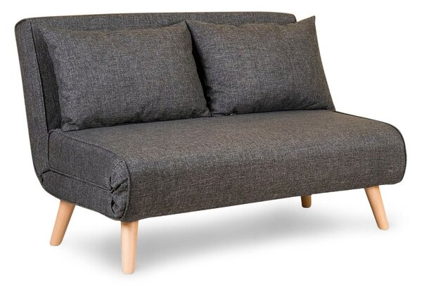 Hanah Home Dvojmiestna rozkladacia pohovka Seater Folde tmavošedá