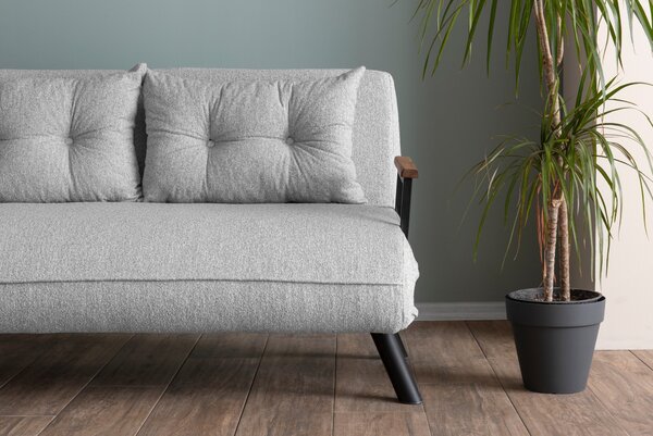 Hanah Home Dvojmiestna rozkladacia pohovka Seater Sando sivá II