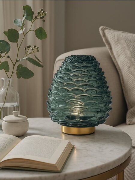 Sinsay - Stolová lampa v tvare šišky - bledozelená