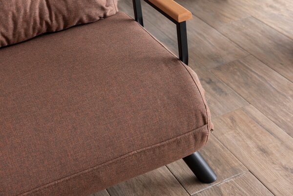 Hanah Home Dvojmiestna rozkladacia pohovka Seater Sando svetlohnedá