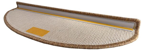 Vopi DOPREDAJ: 24x65 půlkruh cm Nášlapy na schody Eton Exklusive žlutý půlkruh, samolepící - 24x65 polkruh (rozmer vrátane ohybu)
