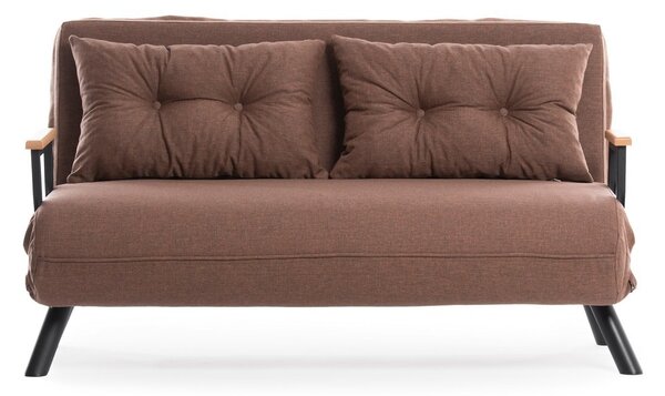 Hanah Home Dvojmiestna rozkladacia pohovka Seater Sando svetlohnedá