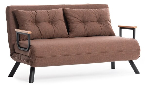 Hanah Home Dvojmiestna rozkladacia pohovka Seater Sando svetlohnedá