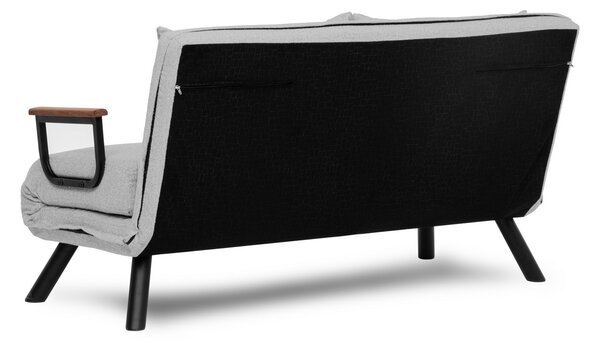 Hanah Home Dvojmiestna rozkladacia pohovka Seater Sando sivá II