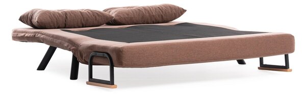 Hanah Home Dvojmiestna rozkladacia pohovka Seater Sando svetlohnedá