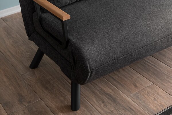 Hanah Home Dvojmiestna rozkladacia pohovka Seater Sando tmavosivá