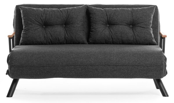 Hanah Home Dvojmiestna rozkladacia pohovka Seater Sando tmavosivá