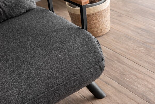 Hanah Home Dvojmiestna rozkladacia pohovka Seater Sando tmavosivá