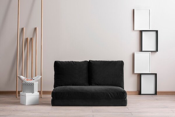 Hanah Home Dvojmiestna{\n}futonová{\n}rozkladacia{\n}pohovka{\n}Taida{\n}čierna