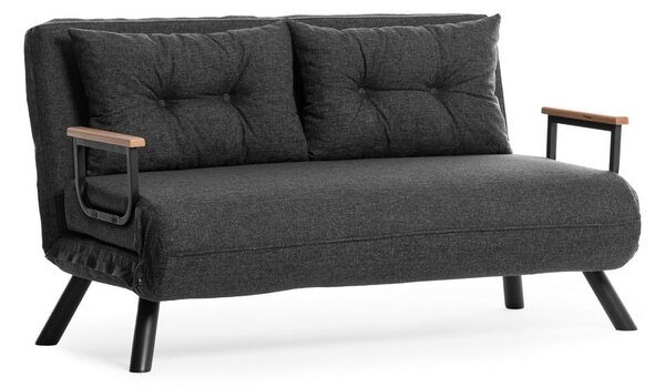 Hanah Home Dvojmiestna rozkladacia pohovka Seater Sando tmavosivá