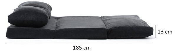 Hanah Home Dvojmiestna{\n}futonová{\n}rozkladacia{\n}pohovka{\n}Taida{\n}čierna