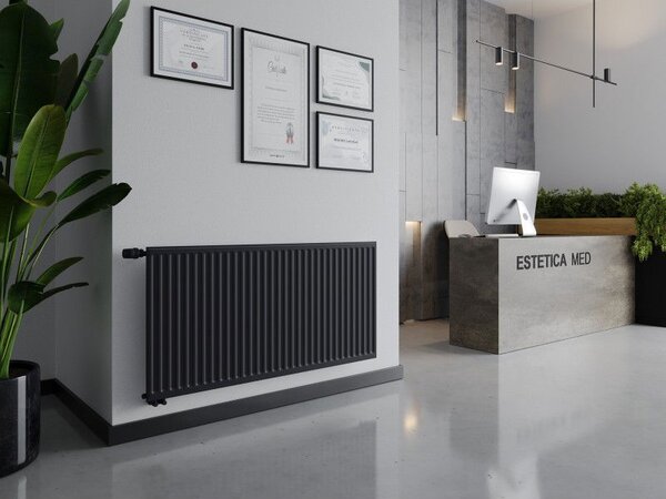 Mexen CVH10 Hygienický doskový radiátor 500 x 1000 mm, spodné pripojenie, 530 W, antracit - W610H-050-100-66