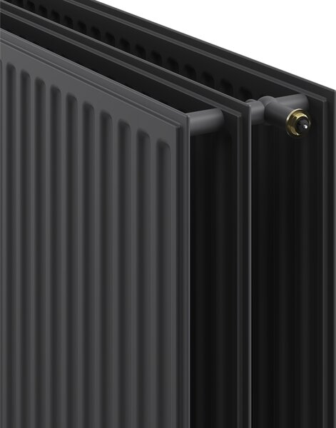 Mexen CVH30 Hygienický doskový radiátor 300 x 3000 mm, spodné pripojenie, 2617 W, antracit - W630H-030-300-66