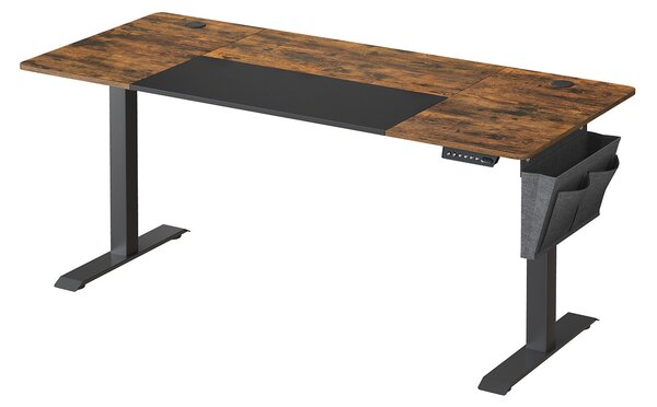 SONGMICS Elektricky nastaviteľný písací stôl Vasagle Foral 160 cm hnedo-čierny