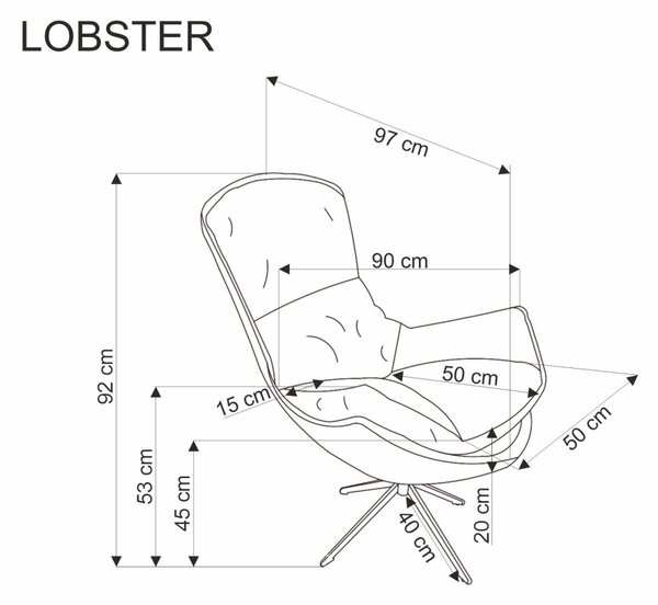 Halmar Kreslo LOBSTER béžové