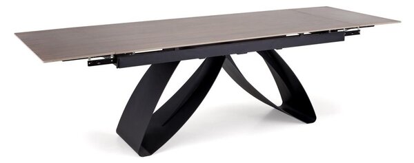 Halmar Rozkladací jedálenský stôl HILARIO 180(260)x90 orech/čierna