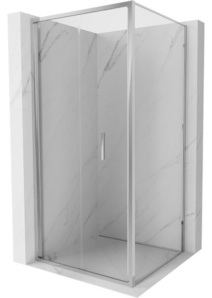 Mexen Exo skladacia sprchová kabína 75 x 75 cm, transparentná, chróm - 816-075-075-01-00