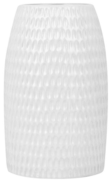 Dekoratívna stolná váza biela kameninová 25 cm bytové doplnky do interiéru
