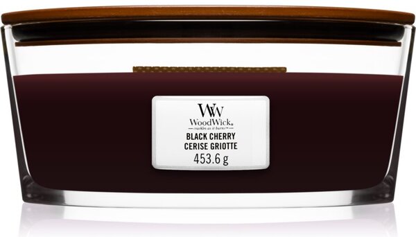 Woodwick Black Cherry vonná sviečka s dreveným knotom (hearthwick) 453 g