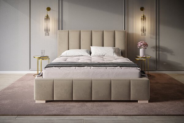Čalúnená posteľ BED 1 120x200 béžová velvet