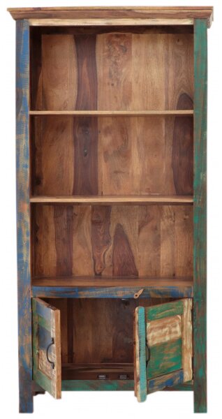 Knižnica Retro 90x180x35 recyklované mango