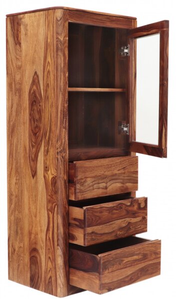 Vitrína Tina 60x150x45 indický masív palisander