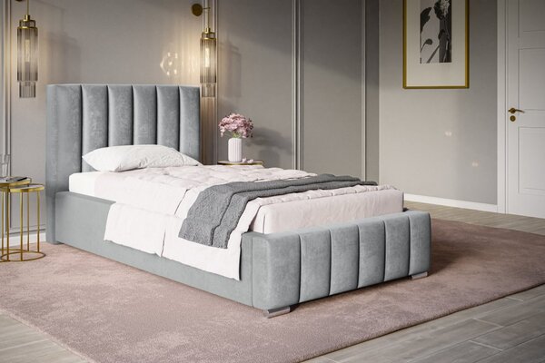 Čalúnená posteľ BED 1 90x200 sivá velvet