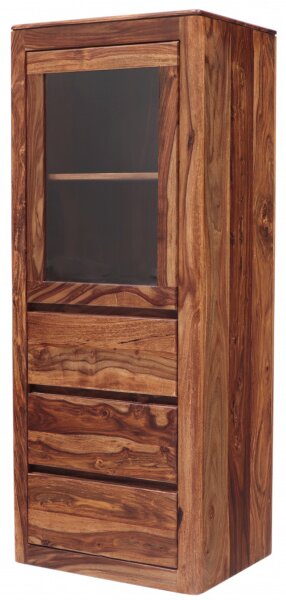 Vitrína Tina 60x150x45 indický masív palisander
