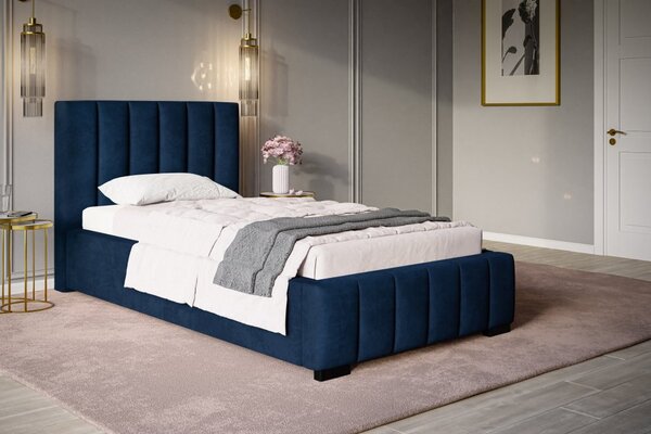 Čalúnená posteľ BED 1 90x200 tmavě modrá