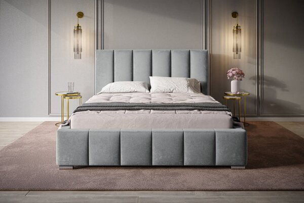 Čalúnená posteľ BED 1 120x200 sivá velvet