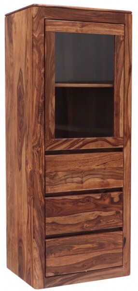 Vitrína Tina 60x150x45 indický masív palisander
