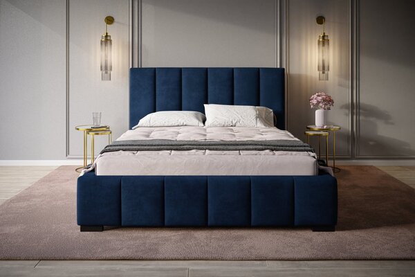 Čalúnená posteľ BED 1 120x200 tmavo modrá
