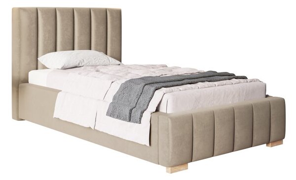 Čalúnená posteľ BED 1 90x200 béžová velvet